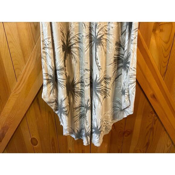 Z Supply Tan White Brown Palm Print Midi Tank Dress NWT Size Large (5227) - Picture 3 of 6